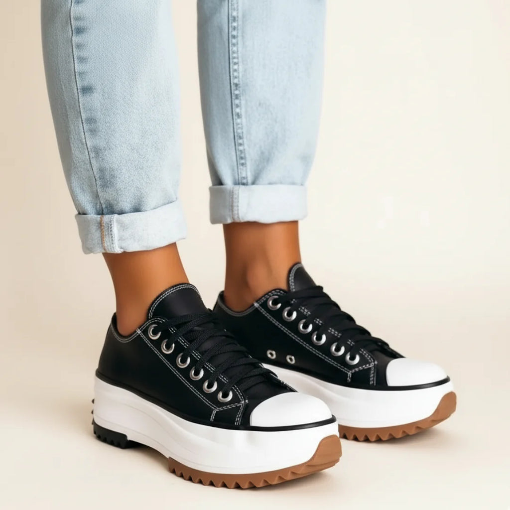 Damskie Sneakersy na Grubej Podeszwie