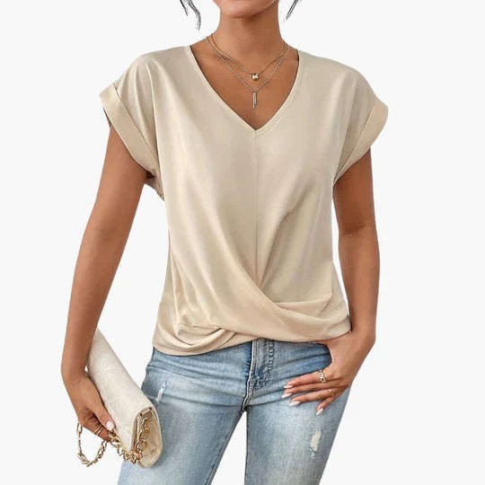V Neck T Shirt Loose Fit Summer