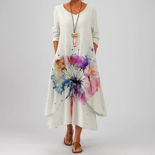 Women's A Line Dress Tie Waist Summer