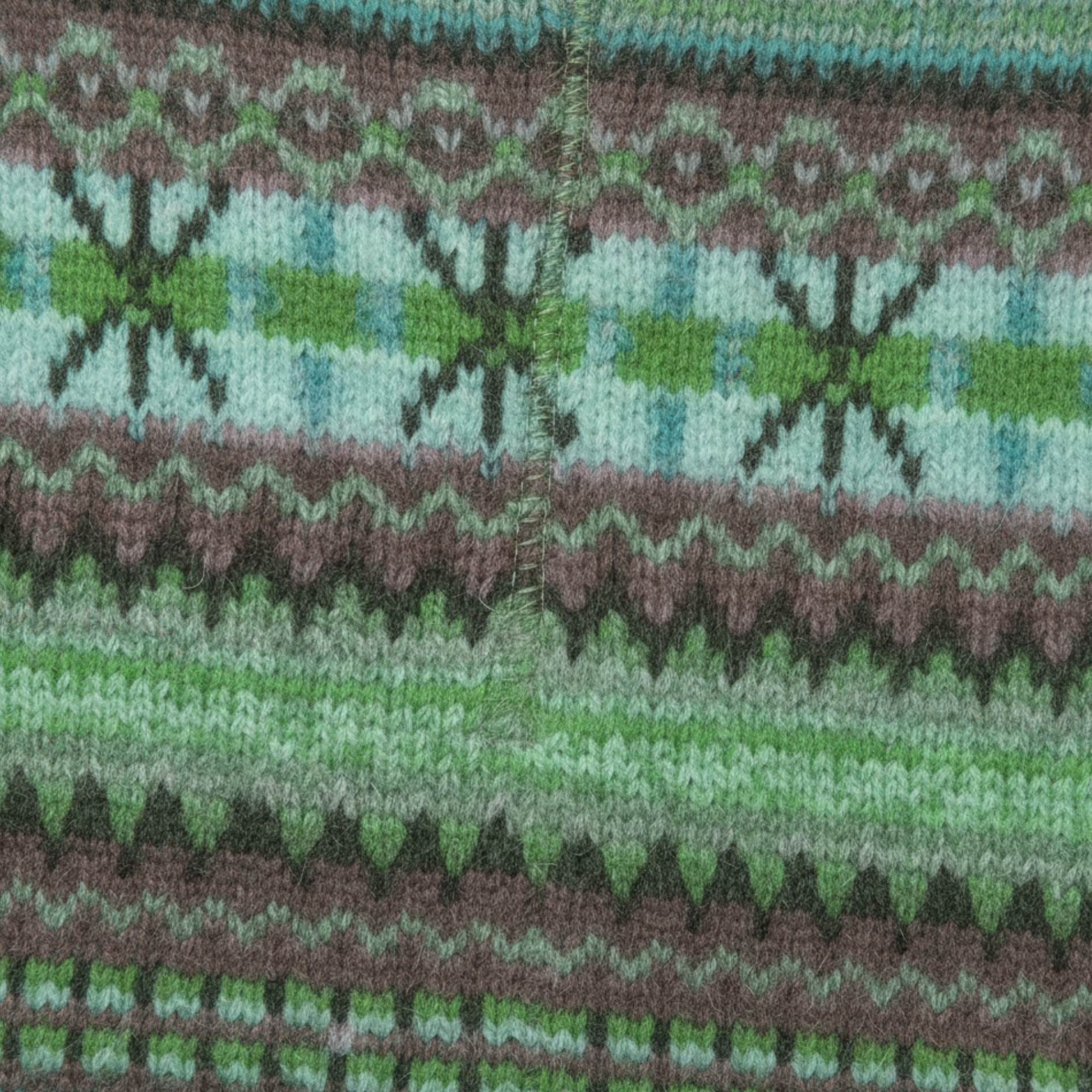 Damska dzianinowa bluza Fair Isle z kapturem