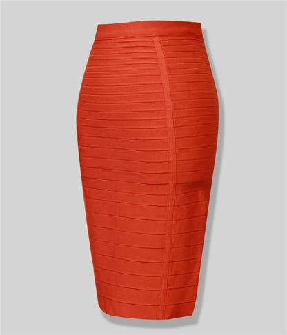 Sexy Zipper Bandage Skirt Designer A Line Skirt Faldas