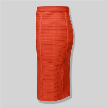 Sexy Zipper Bandage Skirt Designer A Line Skirt Faldas