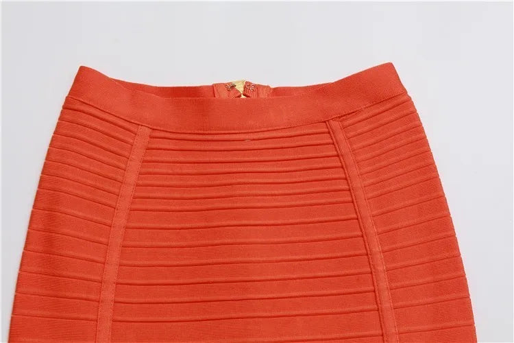 Sexy Zipper Bandage Skirt Designer A Line Skirt Faldas