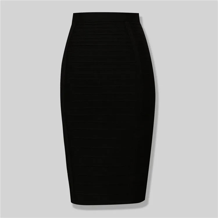 Sexy Zipper Bandage Skirt Designer A Line Skirt Faldas