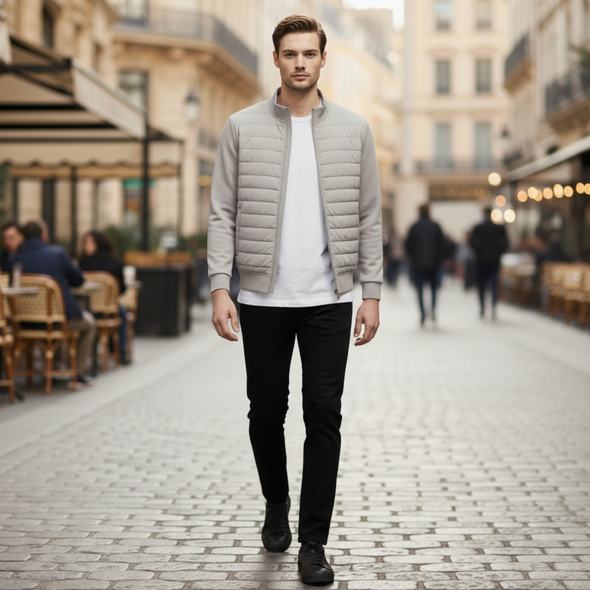 Męska Premium Hybrid Down Kurtka