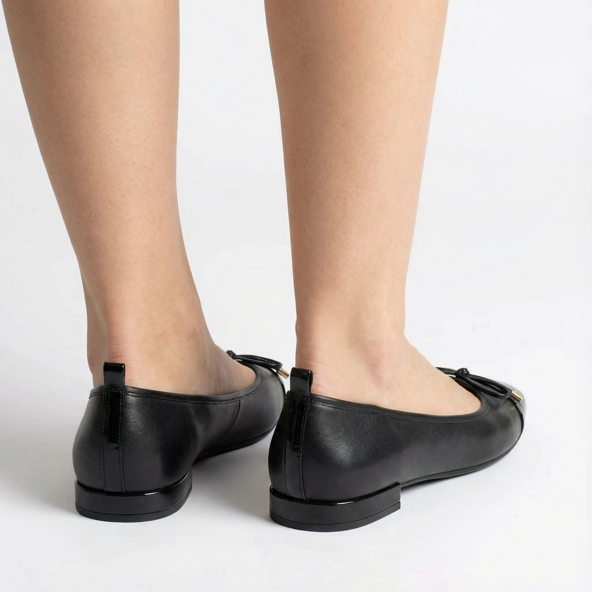 Baleriny Skórzane Z Kokardą Lato