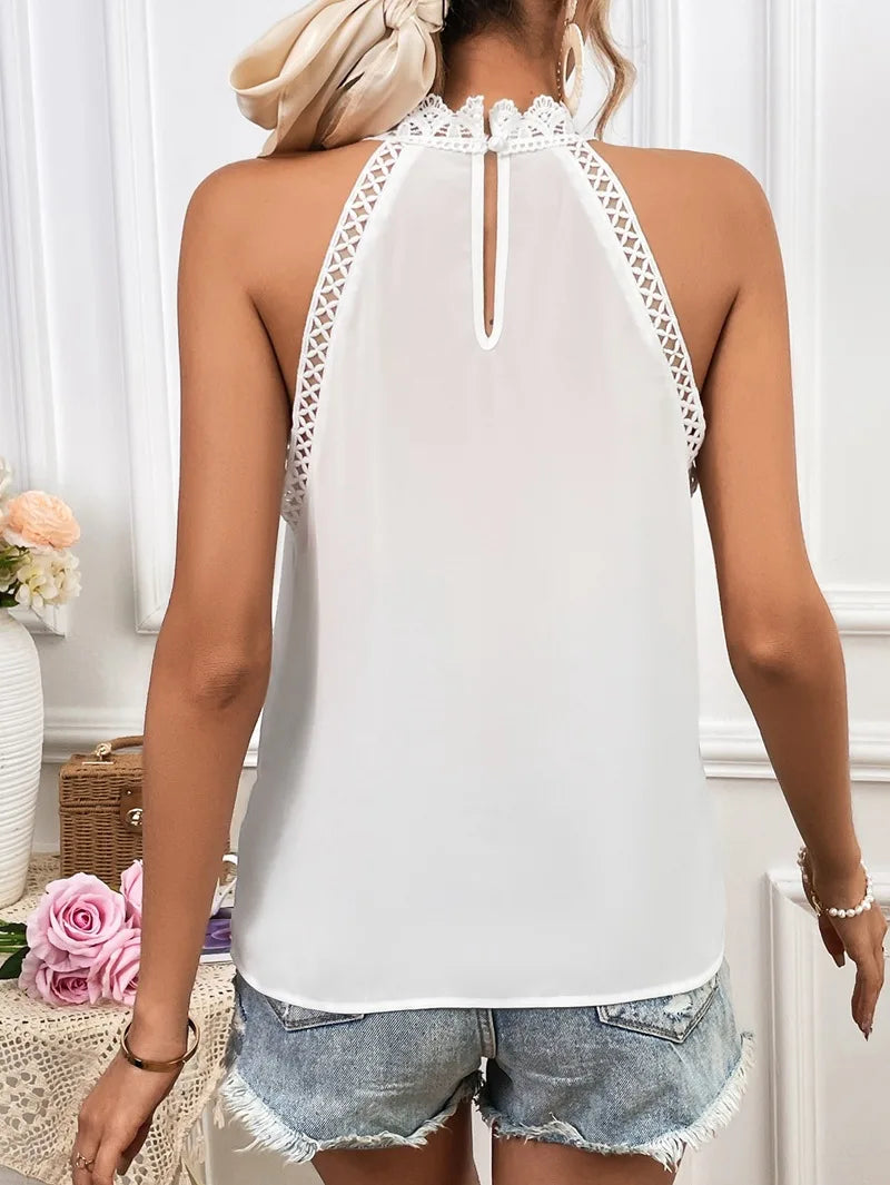 Elegant Sleeveless Women's Shirt