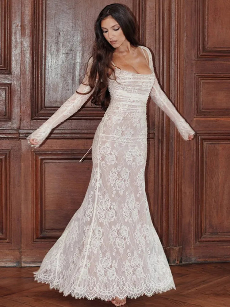 Veil Lace Dress - Sprint Moda