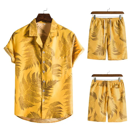 Men's Hawaiian Tropical Summer Set