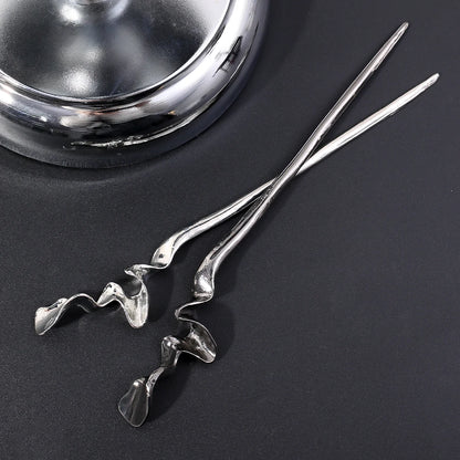 Women's Hairpin Metal Hair Stick Pin Chinese Chopstic Headdress Elegant Jewelry Accessories Wedding Party Headwear