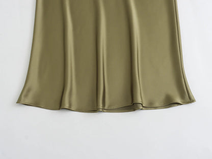 Elysia A-Line Satin Skirt|Sprint Moda - Sprint Moda