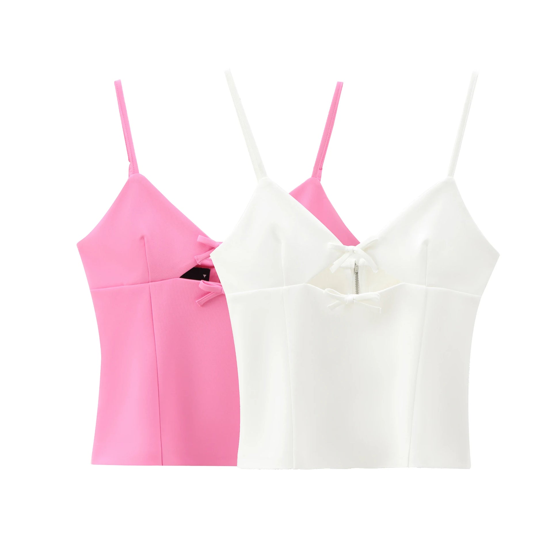 Women's Cut-Out Bow |Stretch V-Neck Top|Sprint Moda - Sprint Moda