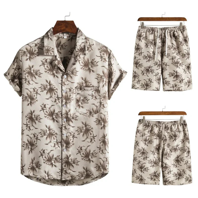 Men's Hawaiian Tropical Summer Set