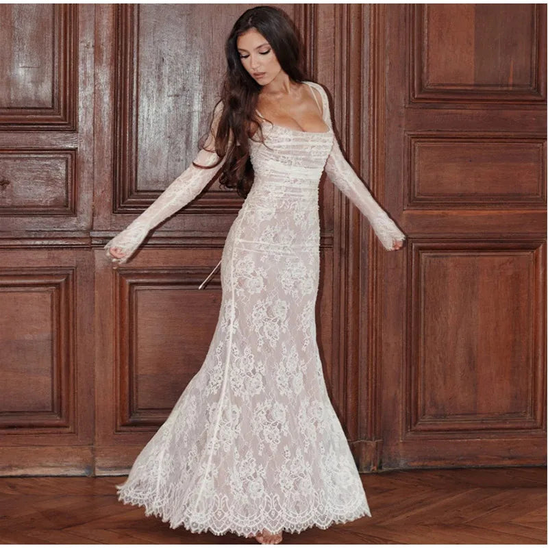 Veil Lace Dress - Sprint Moda