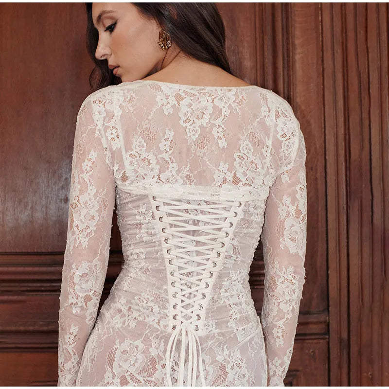 Veil Lace Dress - Sprint Moda