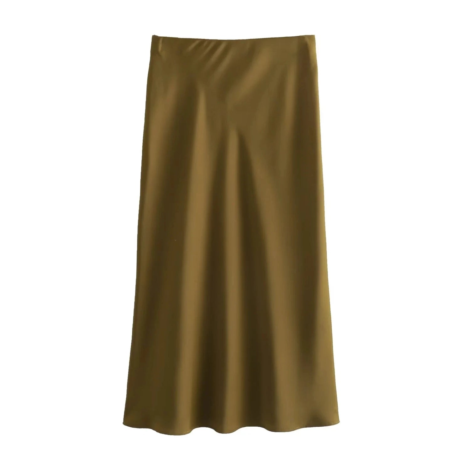 Elysia A-Line Satin Skirt|Sprint Moda