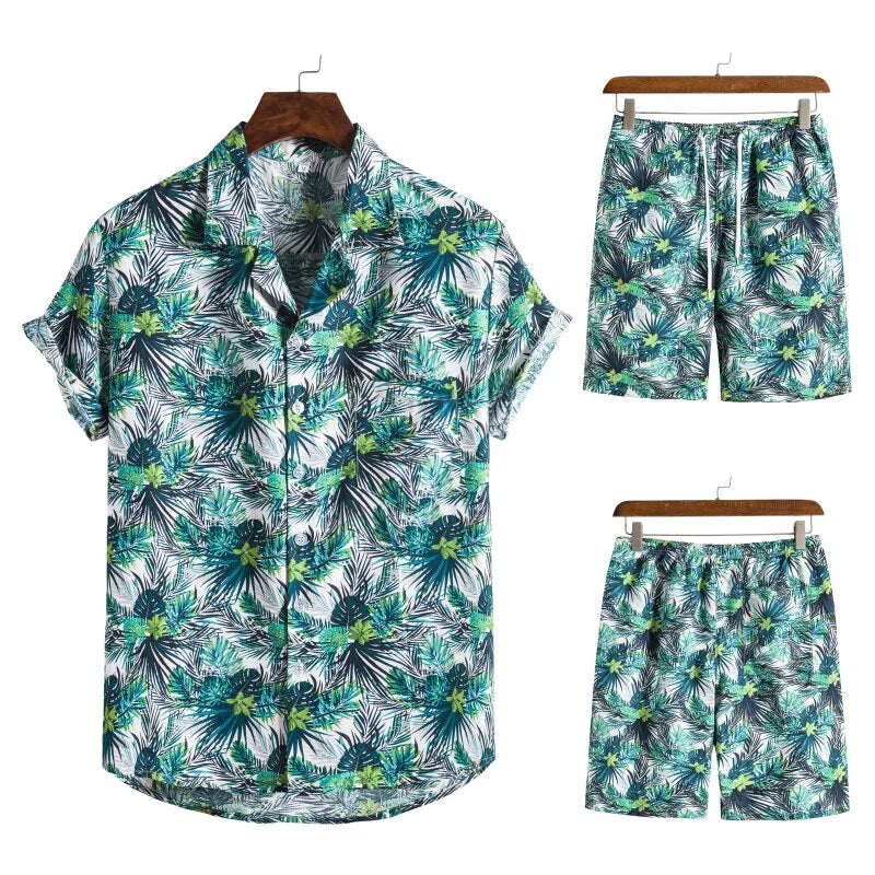 Men's Hawaiian Tropical Summer Set