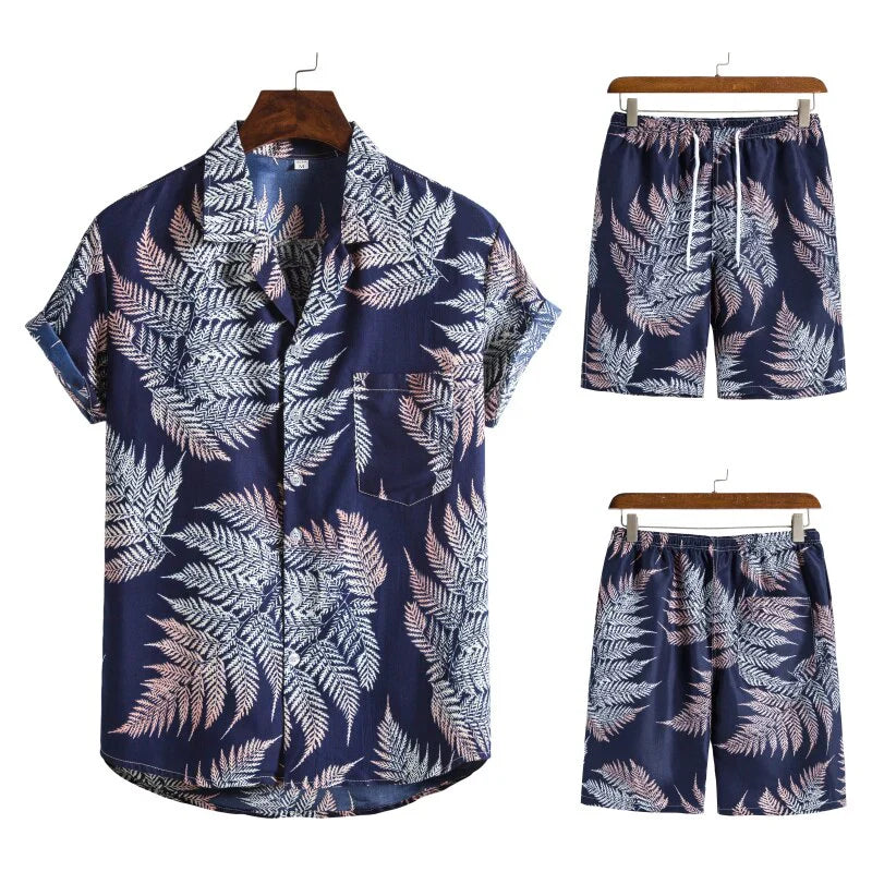 Men's Hawaiian Tropical Summer Set