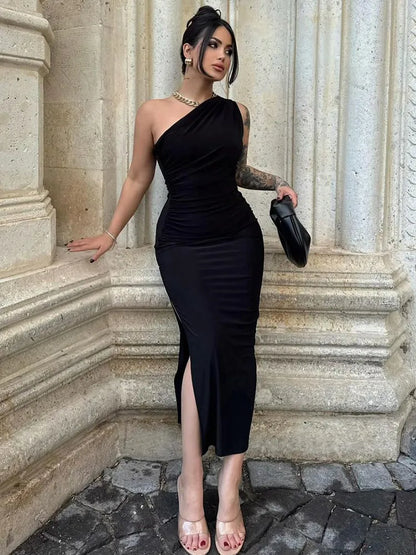 Elegant black Maxi dress for women|Sprint Moda - Sprint Moda