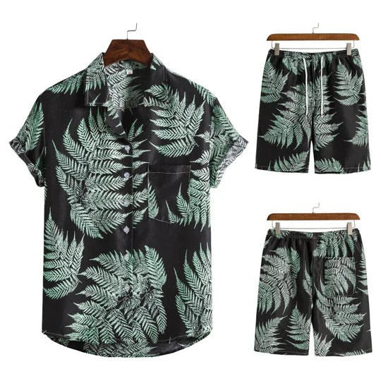 Men's Hawaiian Tropical Summer Set