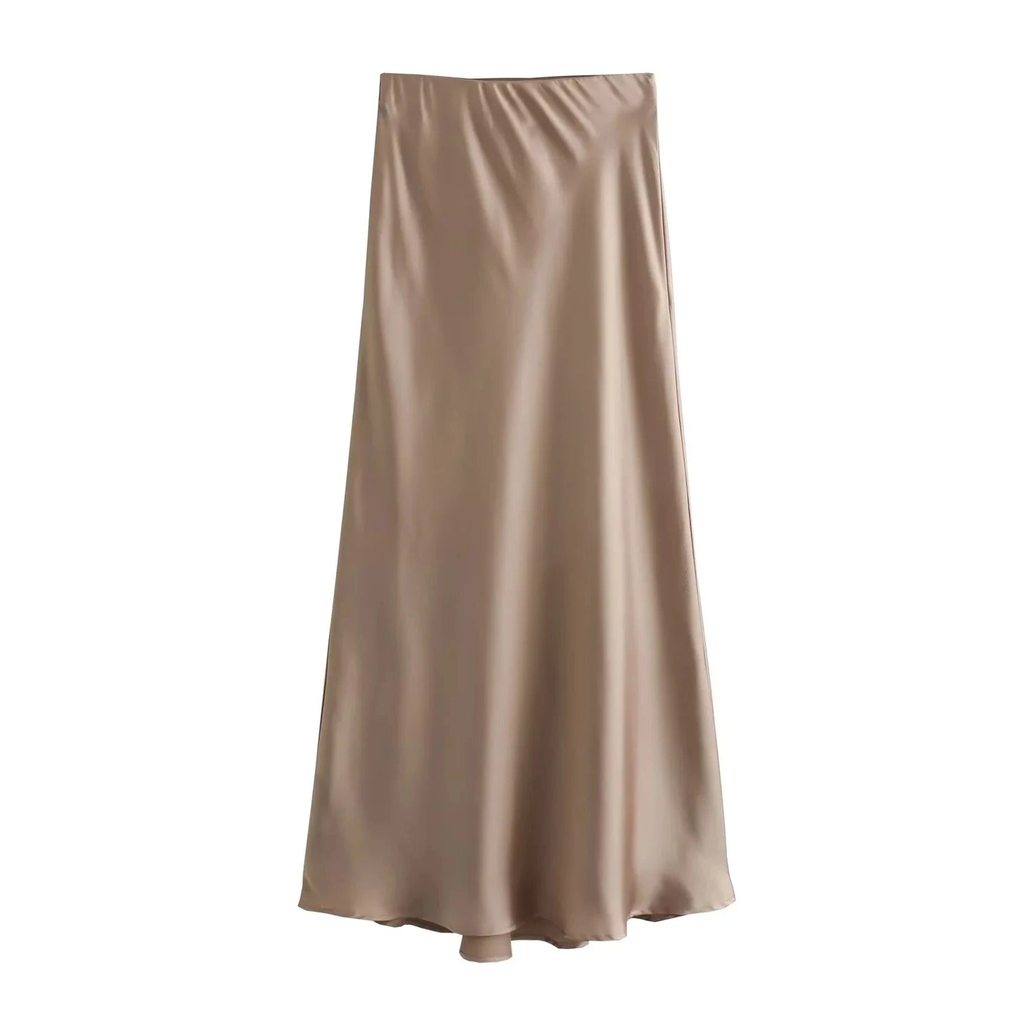 Elysia A-Line Satin Skirt|Sprint Moda