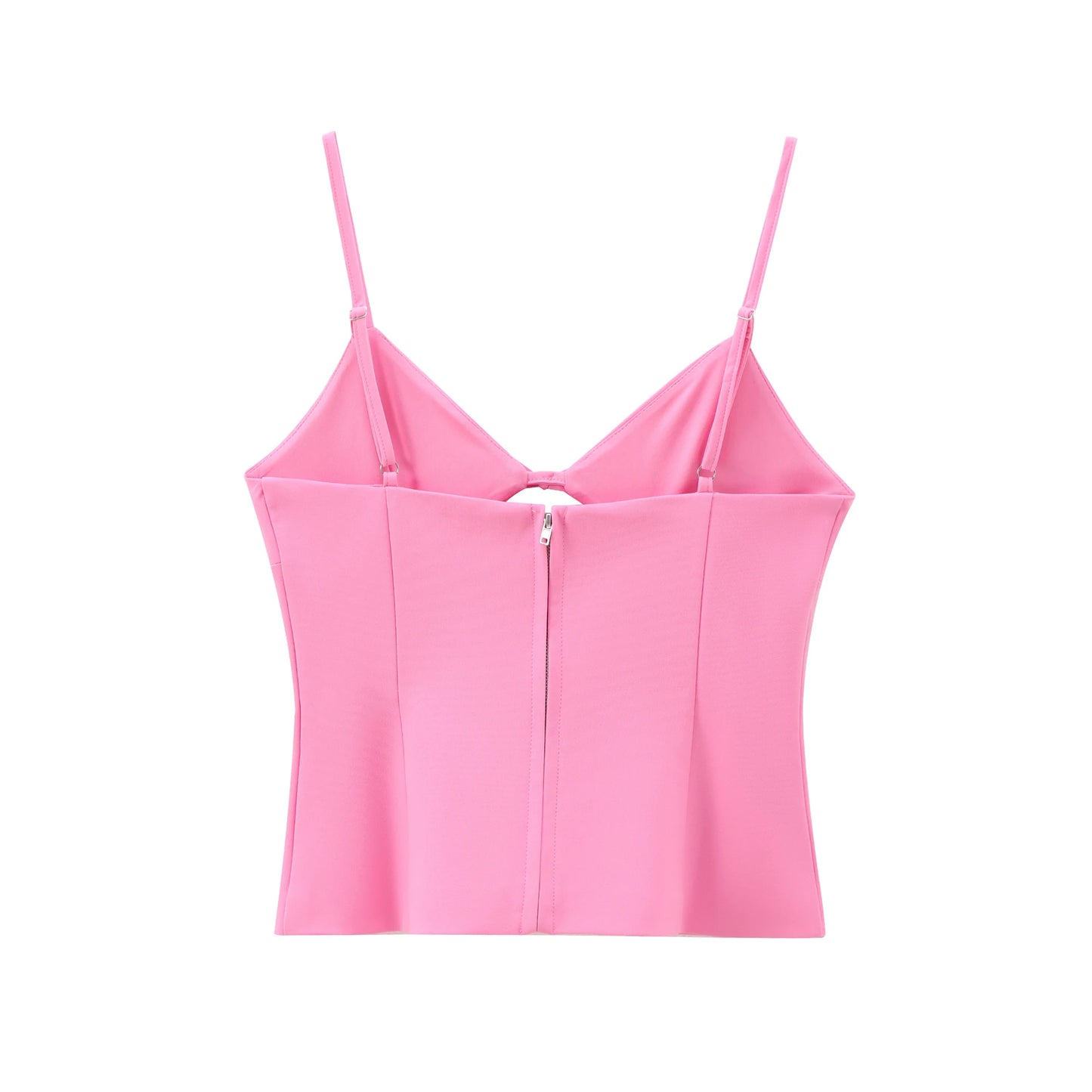 Women's Cut-Out Bow |Stretch V-Neck Top|Sprint Moda - Sprint Moda