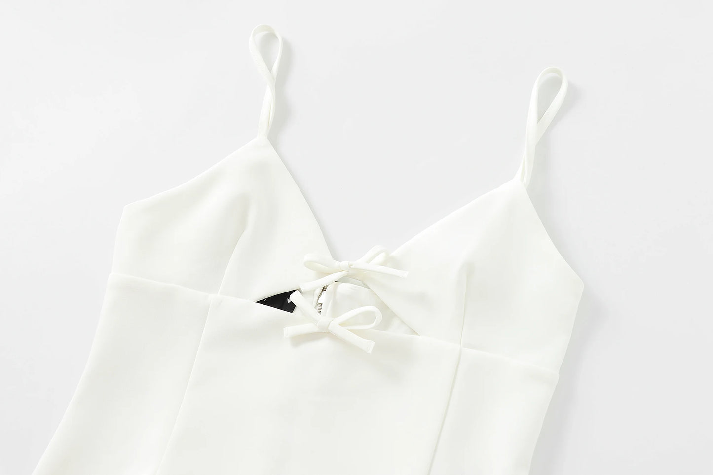 Women's Cut-Out Bow |Stretch V-Neck Top|Sprint Moda - Sprint Moda