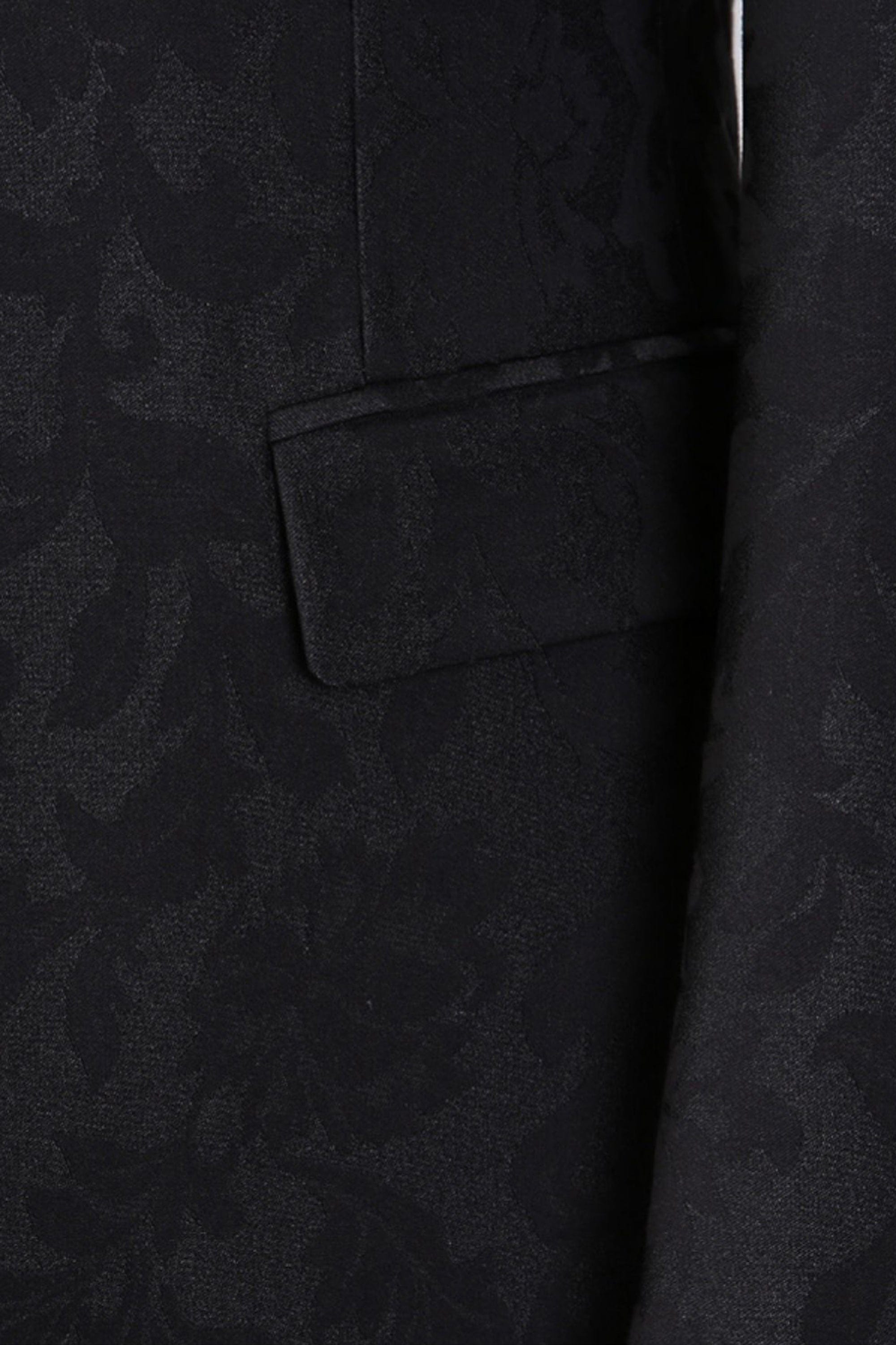 Jacquard Slim Fit Wedding Business 3 Piece Suit Blazer Vest Trousers