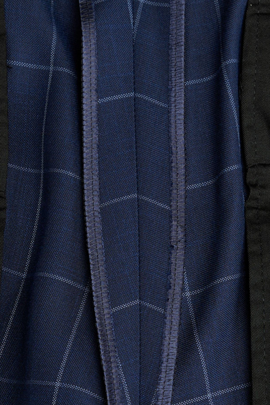 Plaid Single Breasted Slim Fit Wedding Business 3 Piece Suit Blazer Vest Trousers