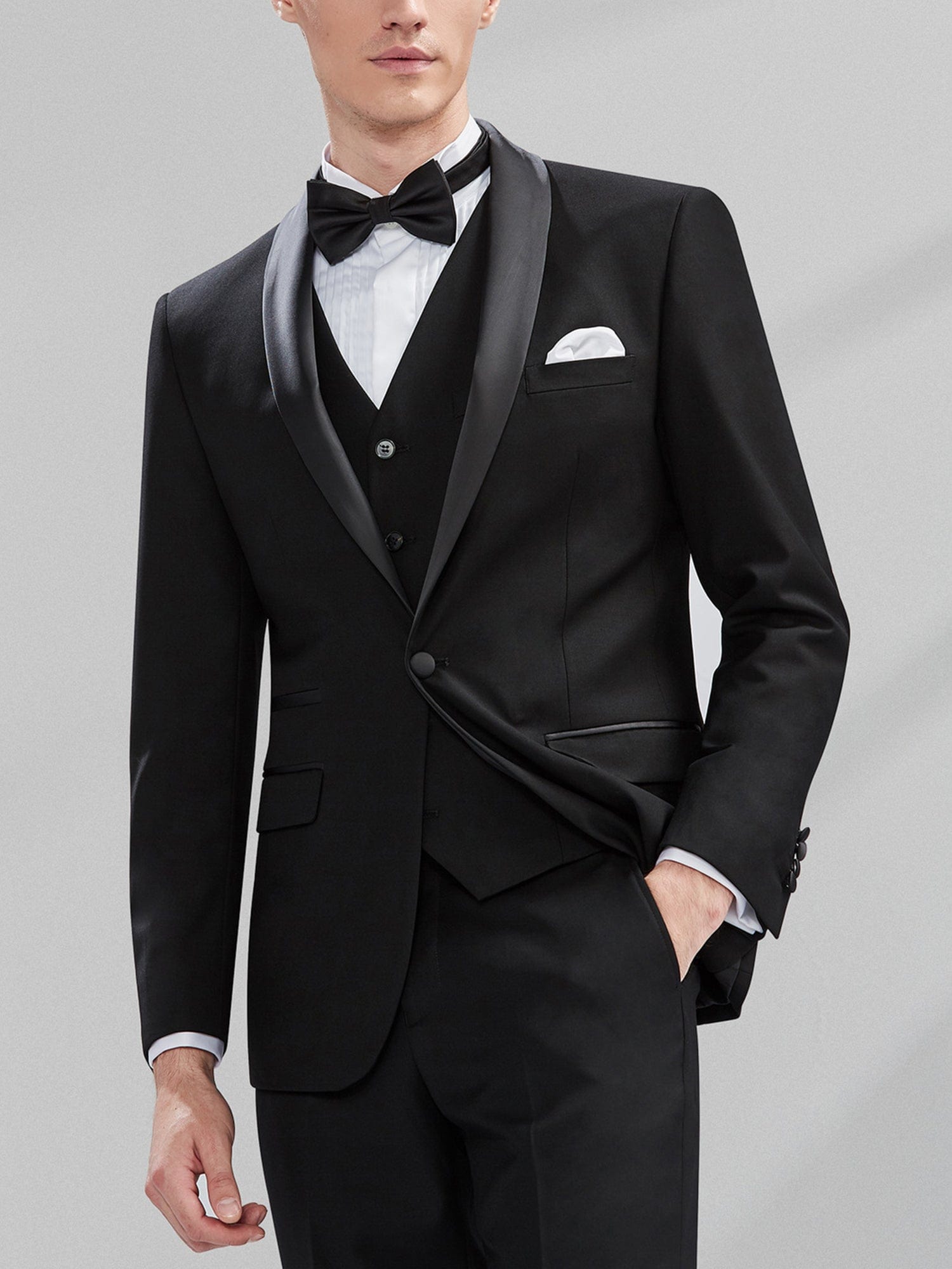 Shawl Lapel Slim Fit Wedding Tuxedo 3 Piece Suit Blazer Vest Trousers
