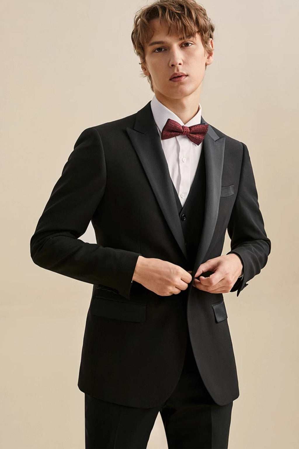 3 Piece Suit Blazer Vest Trousers