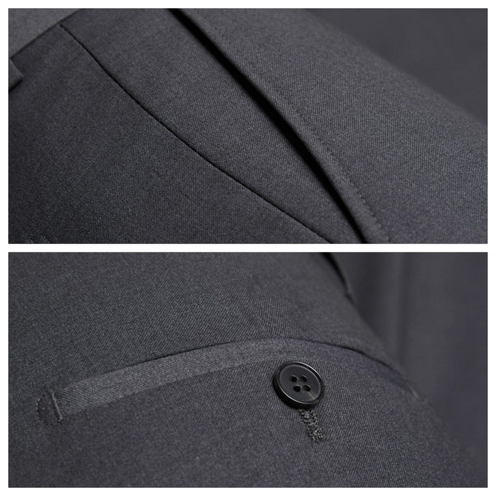 Notch Lapel 3 Piece Suit Blazer Vest Trousers
