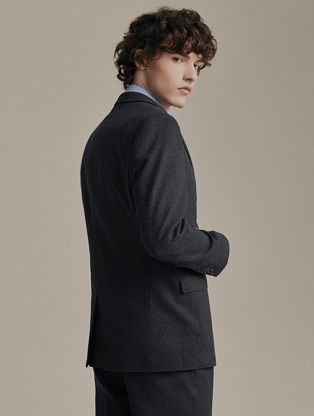 Tweed Slim Fit Wedding Business 3 Piece Suit Blazer Vest Trousers
