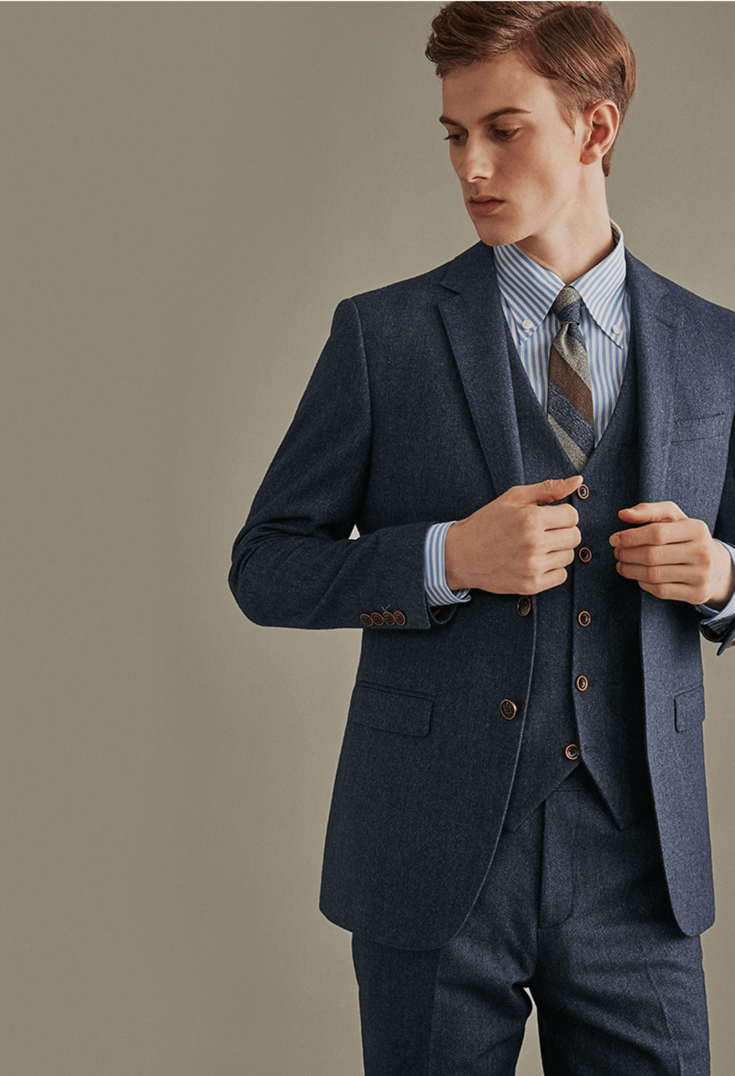 Wedding Business 3 Piece Suit Blazer Vest Trousers
