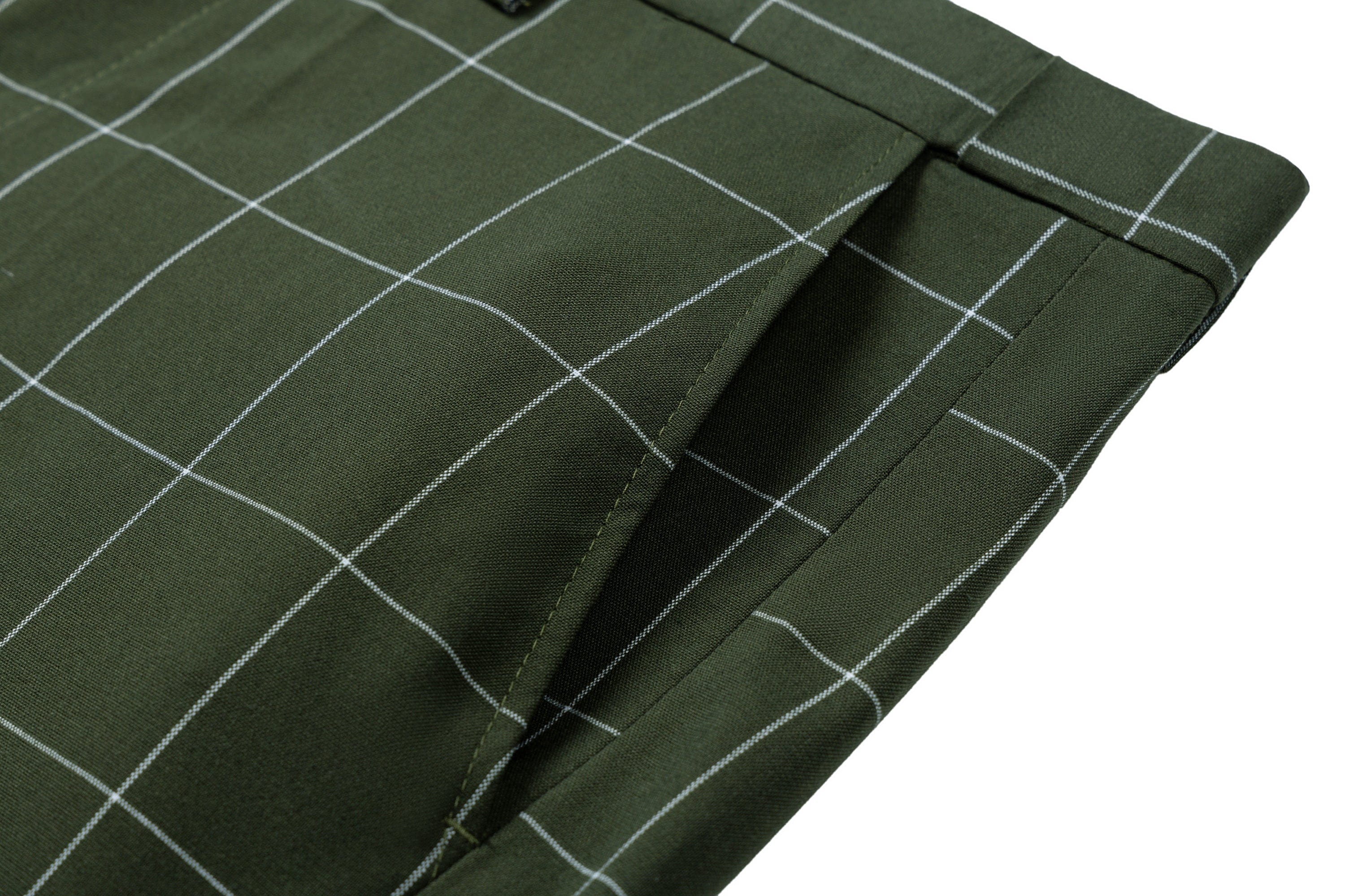 Plaid 3 Piece Suit Blazer Vest Trousers