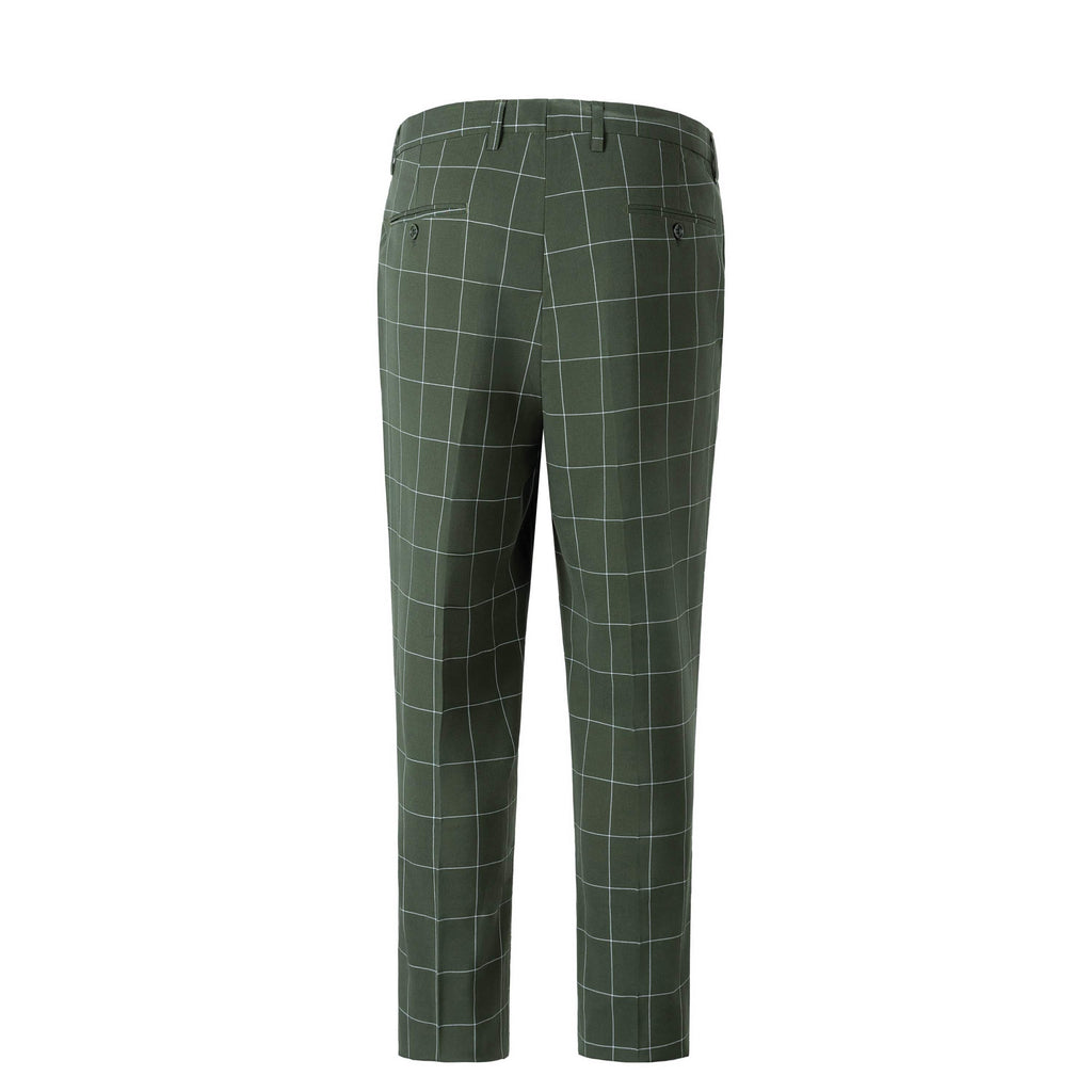 Plaid 3 Piece Suit Blazer Vest Trousers