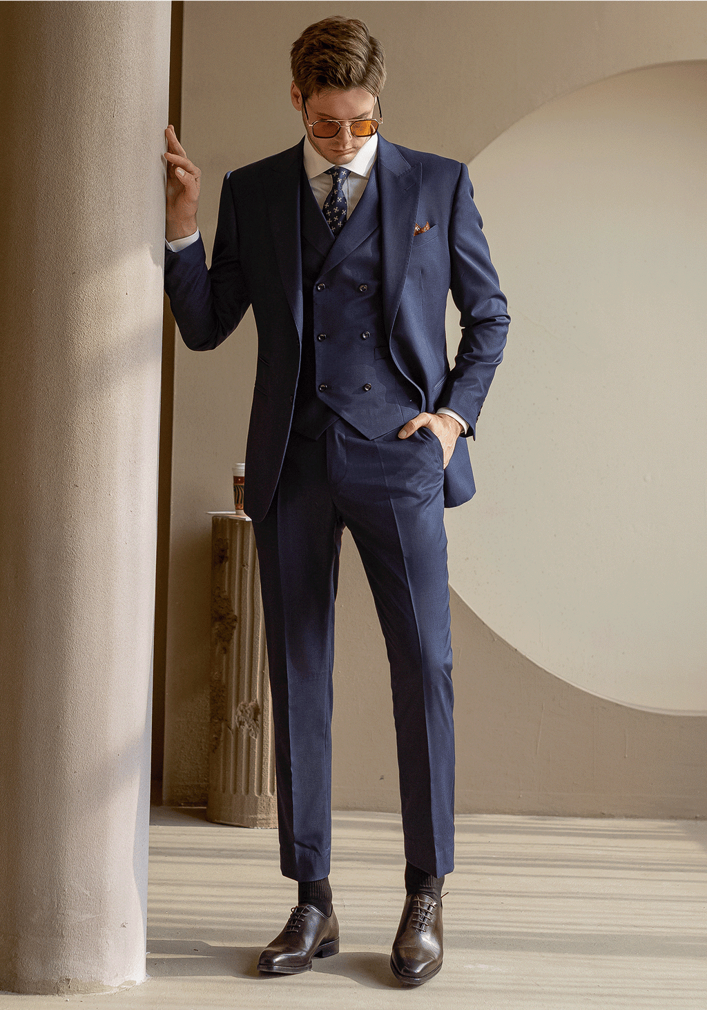 Slim Fit Wedding Business 3 Piece Suit Blazer Vest Trousers