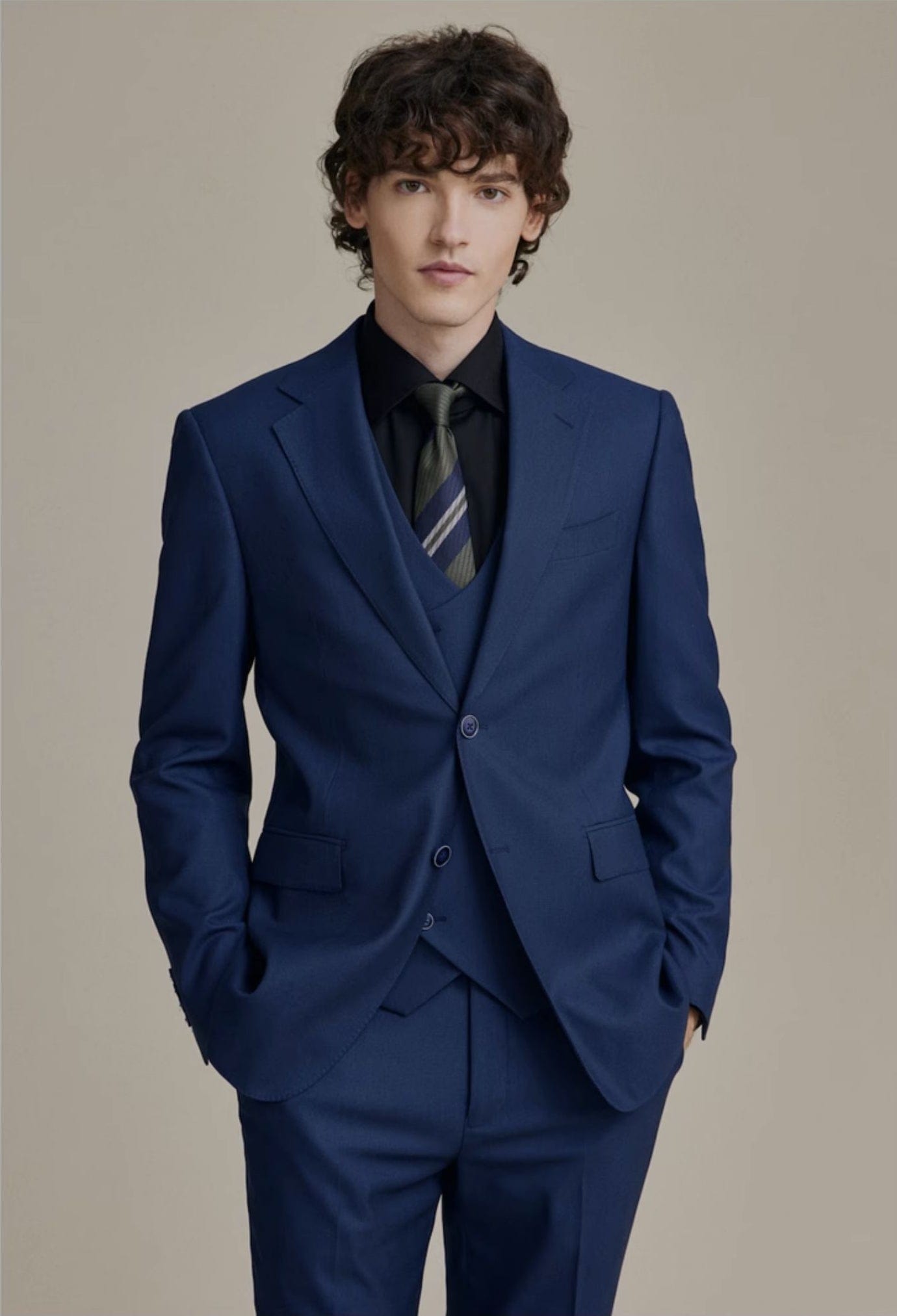 Wedding 3 Piece Suit Blazer Vest Trousers