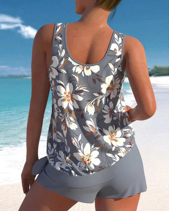 Tankini Set V Neck Boyshort Summer