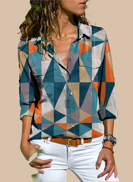 Elegant Fashion Women Printed Shirt