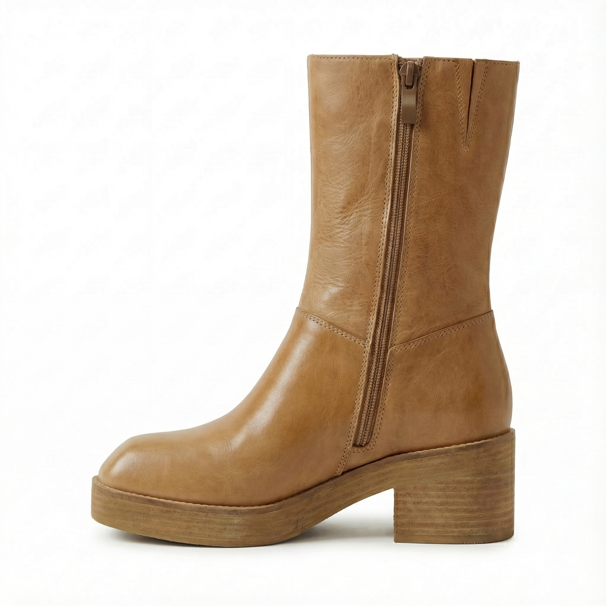 Botki na Obcasie na Jesień, Sztuczna Skóra