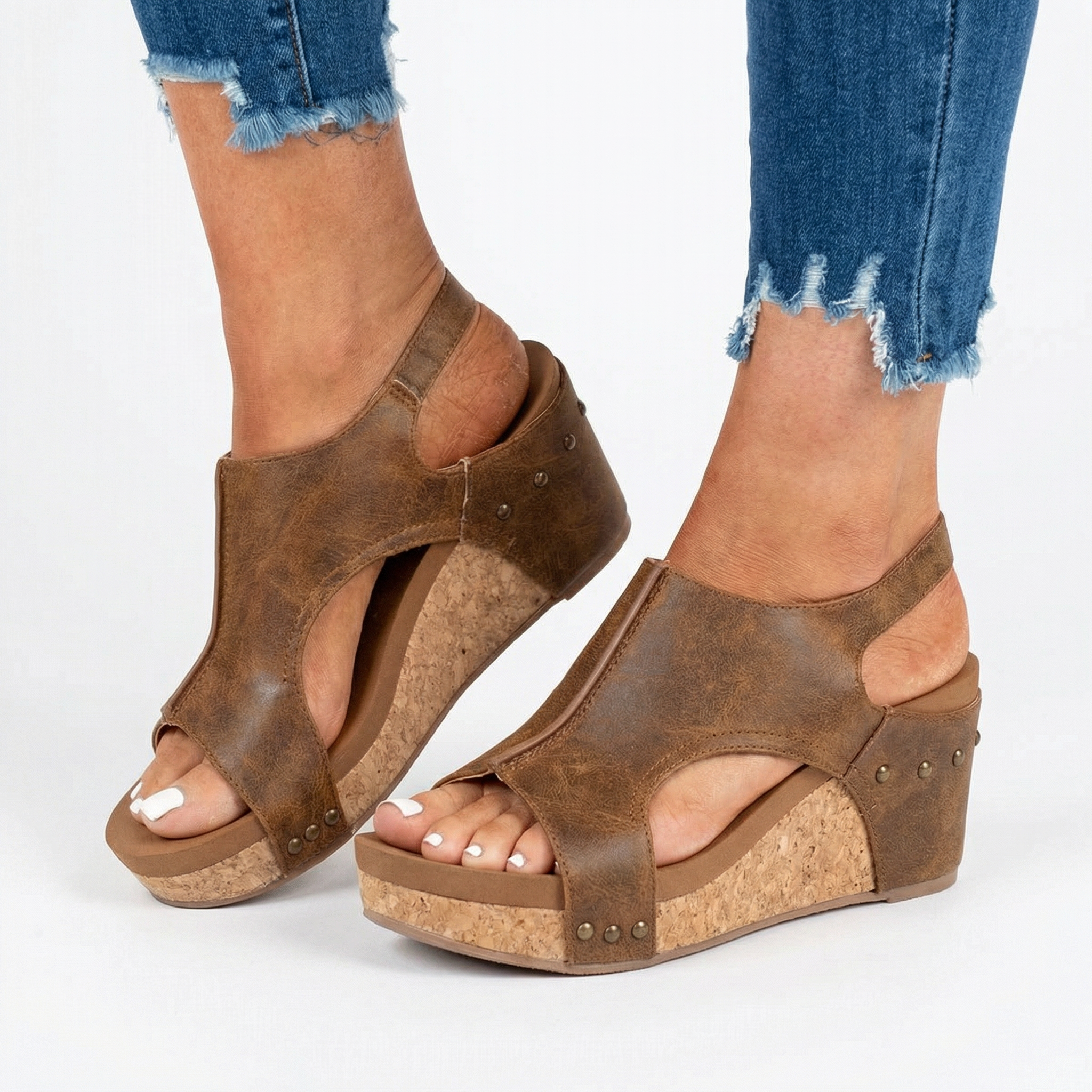 Women's Wedge Sandals Cork Heel Summer