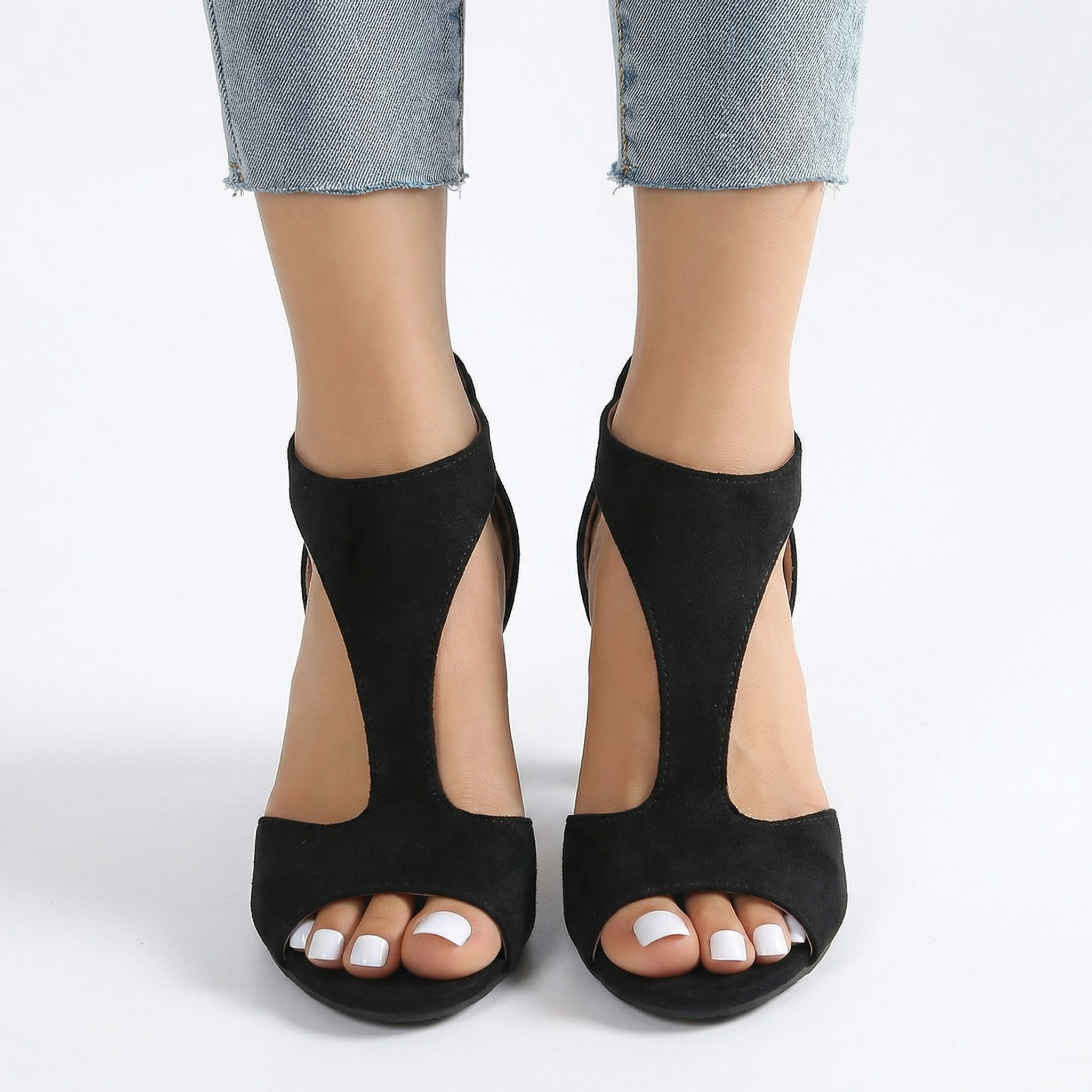 Orthopaedic Suede Block Heels Summer
