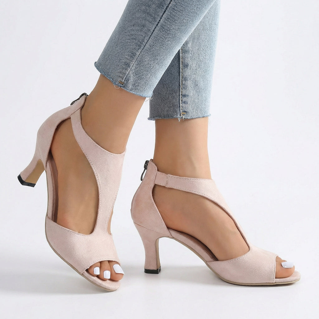 Orthopaedic Suede Block Heels Summer