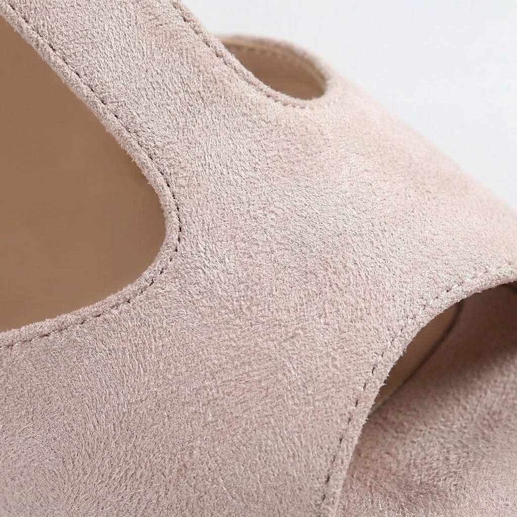 Orthopaedic Suede Block Heels Summer
