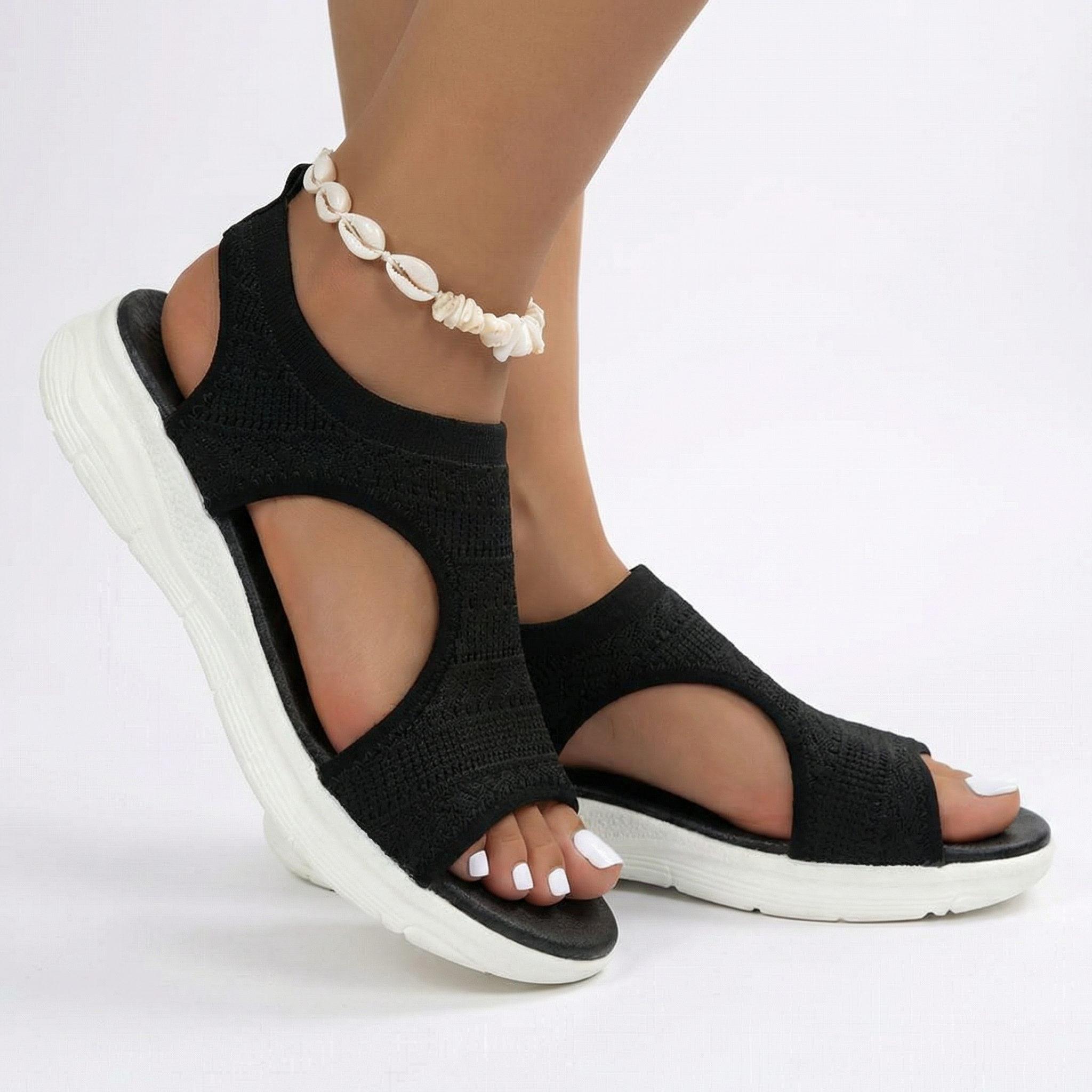 Women's Orthopaedic Sport Sandals Knit Slip On Summer