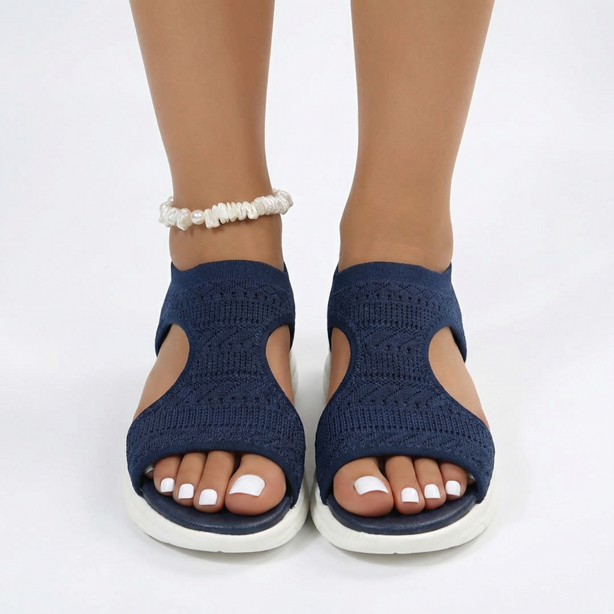 Women's Orthopaedic Sport Sandals Knit Slip On Summer