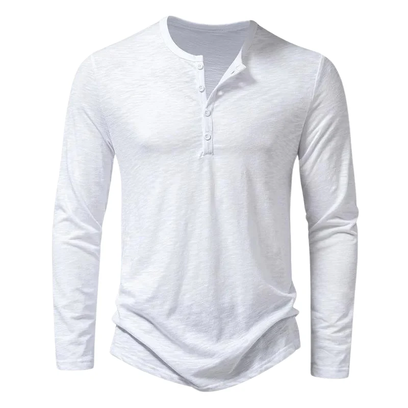 Koszulka Henley Męska Lato