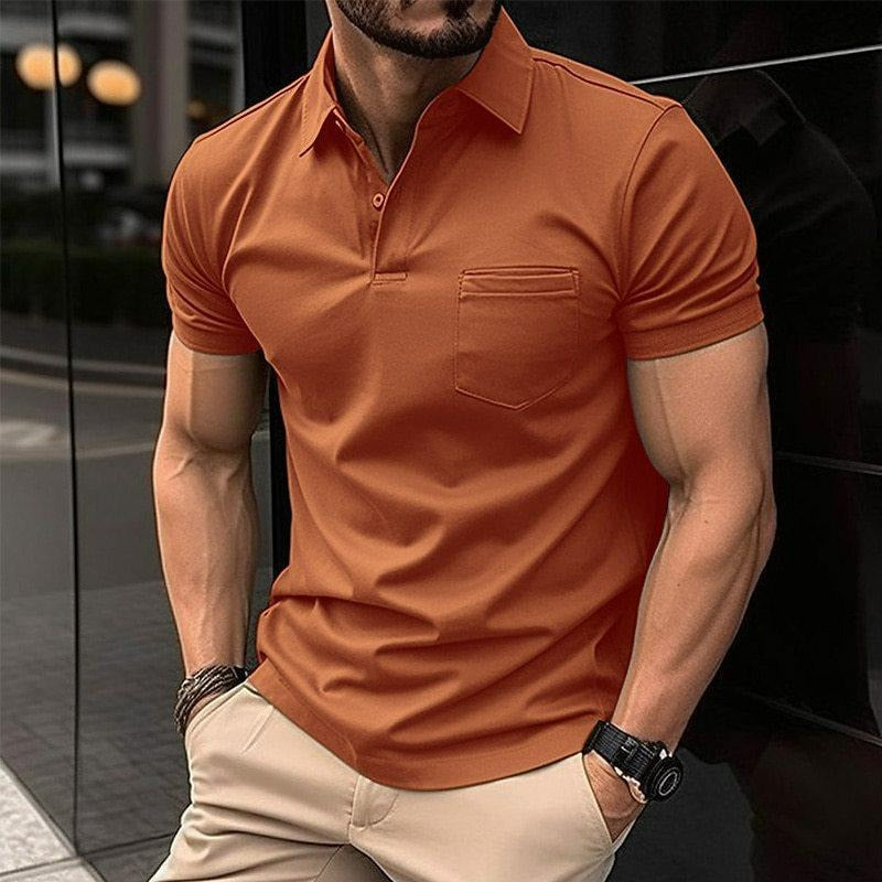 Koszulka Polo Męska Slim Fit Bawełna Lato