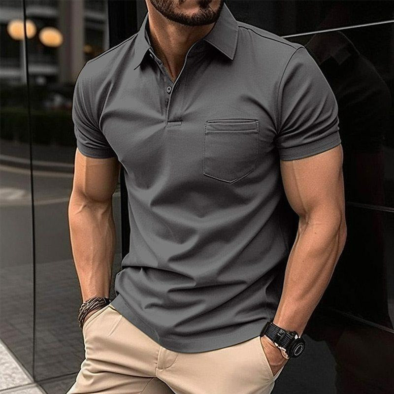 Koszulka Polo Męska Slim Fit Bawełna Lato